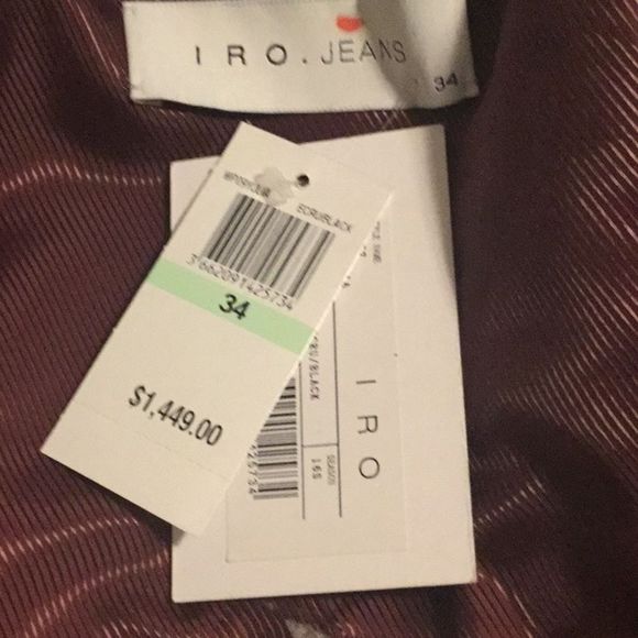 IRO White and Black Yulia Leather Jacket in Ecru - Picture 13 of 16